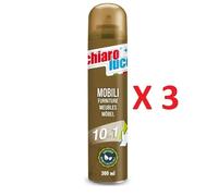 3 DETERGENTE PULITORE SPRAY MOBILI LEGNO ANTIPOLVERE ANTISTATICO CHIARO LUCE