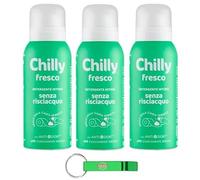 3 detergenti intimi Chilly, senza risciacquo, freschi, da usare su carta igienica, con mentolo naturale da 100 ml + portachiavi Beni Culinari gratuito