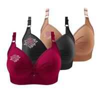 3 di lotto da donna Reggiseno posteriore nudo di grandi dimensioni push up reggiseno senza ferretto cucito reggiseni sexy sotto vestiti anti cedimento senza spalline traspirante morbido scollo a v