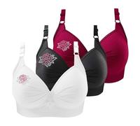 3 di lotto da donna Reggiseno posteriore nudo di grandi dimensioni push up reggiseno senza ferretto cucito reggiseni sexy sotto vestiti anti cedimento senza spalline traspirante morbido scollo a v