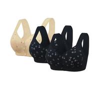 3 di lotto Reggiseno Sportivo Donna Backless Brassiere Anti Cedimenti Reggiseno Traspirante Sport Yoga Push Up Bustier Bra Reggiseno Sexy Full Coverage Femminile Senza Armatura Reggiseno, N., 54
