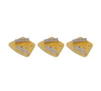 3 dischi abrasivi trapezoidali diamantati grana 30 elevata durezza due denti lunghi per lucidatura di pavimenti in cemento rimozione vernice oro foro filettato da 6 mm testa lama