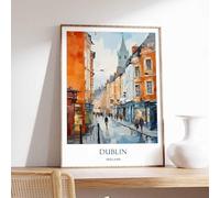 3 Dublin Poster Ireland Poster European Poster Guinness Poster Celtic Poster Temple Bar Poster A4 Poster on Canvas - Ispiratrice Motivazionale Arte da parete Vita quotidiana Citazione incoraggiante F