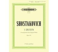 DMITRI SHOSTAKOVICH Shost 3 Duets Op. 97d for 2 Violins and Piano (E (Tascabile)