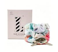 3 elastici per capelli in velluto da donna, con tasca grande e cerniera | Porta coda di cavallo con scomparto segreto, l'originale elastico tascabile nascosto, grande, elastici per capelli