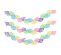 3 eleganti bandiere da appendere colorate bandiere eleganti di carta fan striscioni unici per feste di nozze e decorazioni per la casa forniture per feste per bambini