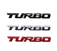 3 emblemi per auto turbo, lettera 3D in metallo, logo turbo, 3 colori, adesivo per parafango laterale per auto, camion, SUV