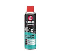 3-EN-UN Technique - Detergente a contatto per aerosol, azione e asciugatura rapida, senza risciacquo e senza residui, compatibile con tutti i metalli, vinile, plastica e gomme, 250 ml