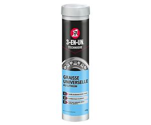 3-EN-UN Technique - Grasso al Litio Universale, Cartuccia, Resistente all'acqua e al calore, Utilizzo tra -20°C e +120°C, 400 g