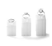 3 Espositori Per Gioielli Di Piccole Dimensioni, Espositori Per Anelli in Acrilico, Espositori Per Anelli Per Vetrine Di Negozi E Soluzioni Di Archiviazione Per La Casa (acrilico Bianco)