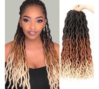 3 extension per capelli ricci morbidi e ricci, stile boho, stile bohémien, all'uncinetto, capelli sintetici finti con gancio, per donne nere (1B/99J/530#)