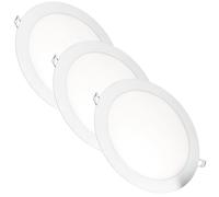 3 Faretti Led da Incasso 18W 1440 Lumen Forma Rotonda Ultra Sottile 13mm Colore