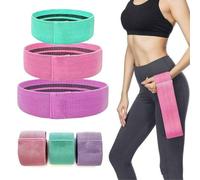 3 FASCE ELASTICHE IN STOFFA PER ESERCIZI FISICI JOGA GINNASTICA PALESTRA 25x5 CM