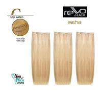 3 fasce extension clip SHE Rewo Line Joy 55 cm Capelli lisci veri umani naturali