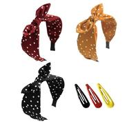 3 Fasce Per Capelli Con Fiocco, 3 Forcine Per Capelli, Fasce Per Capelli Per Ragazze, Accessori Di Abbigliamento, Accessori Per Capelli, Set Di Decorazioni Per Accessori Per Capelli