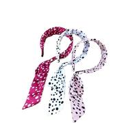 3 fasce per capelli con nastro su un lato, a pois, forcina per capelli dal temperamento dolce (01#)