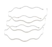 3 fasce per capelli in metallo, unisex, grandi onde in metallo, antiscivolo, per uomini, donne, sport, yoga, argento