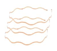3 fasce per capelli in metallo, unisex, grandi onde in metallo, antiscivolo, per uomini, donne, sport, yoga, oro rosa
