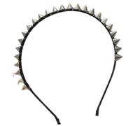 3 fasce per capelli regolabili in metallo, stile punk rock, con borchie, per feste e servizi fotografici, alla moda, da donna