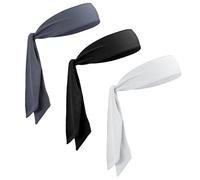 3 fasce per il sudore per tennis, sport, per uomini e donne, fascia per capelli regolabile ninja, fascia per capelli, fascia per capelli, fascia per la testa, fascia per la schiena, traspirante,