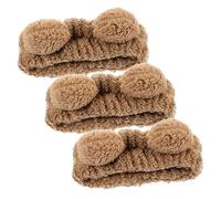3 Fasce Per La Della Pelle Con Orecchie Di Animale Fascia Per Il Trucco Del Viso Dell'orso Per Donna - Fascia Per Il Lavaggio Del Viso Da Spa