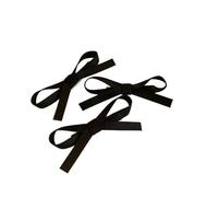 3 fermagli in pizzo con una sola parola, graziosi nastri per atmosfera femminile, fermagli per capelli intrecciati con piccolo fiocco, clip per capelli da principessa (nero, 3 pezzi)