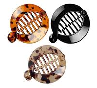 3 fermagli per capelli a banana in resina, pettini rotondi per coda di cavallo, piccoli pettini per capelli a banana, fermagli per capelli a coda di pesce, pettine laterale, supporto rotondo per coda