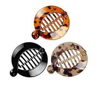 3 fermagli per capelli a banana in resina piccoli pettini per capelli a coda di pesce pettine laterale rotondo supporto per coda di cavallo per donne ragazze accessori per capelli clip e fermagli