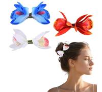 3 fermagli per capelli a forma di orchidea per donne e ragazze, accessori per capelli tropicali hawaiani per figlia, amica, regali di compleanno, forcine per capelli con fiori bohémien, per spiaggia