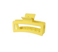 3 fermagli per capelli, belli e alla moda, grandi, 8 cm, con fiore di plumeria, 13 cm, quadrati, opachi, accessori per capelli da donna (giallo)