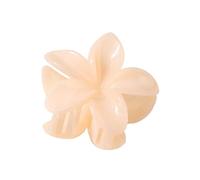 3 fermagli per capelli, belli e alla moda, grandi, 8 cm, con fiore di plumeria, 13 cm, quadrati, opachi, accessori per capelli da donna (albicocca gelatina)