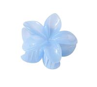 3 fermagli per capelli belli e alla moda, grandi, 8 cm, con fiore di plumeria, 13 cm, quadrati, opachi, accessori per capelli da donna (blu gelatina)