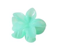 3 fermagli per capelli belli e alla moda, grandi, 8 cm, con fiore di plumeria, 13 cm, quadrati, opachi, accessori per capelli da donna (verde gelatina)