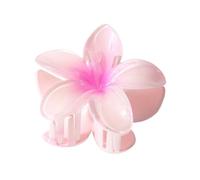 3 fermagli per capelli belli e alla moda, grandi dimensioni, 8 cm, con fiore di plumeria, 13 cm, quadrati, opachi, accessori per capelli da donna (rosa)