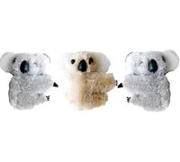 3 fermagli per capelli in peluche grigio e kaki, a forma di koala, carini, a clip, a forma di koala, mini forcine per capelli, accessori per capelli da donna