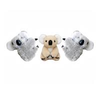 3 fermagli per capelli in peluche grigio e kaki, a forma di koala, carini, a clip, a forma di koala, mini forcine per capelli, accessori per capelli da donna