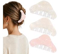 3 fermagli per capelli per donne e ragazze, graziose clip triangolari medie in stile vintage Y2K, accessori per capelli alla moda durevoli e scintillanti, per acconciature e chignon