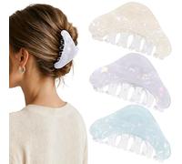 3 fermagli per capelli per donne e ragazze, graziose clip triangolari medie in stile vintage Y2K, accessori per capelli alla moda durevoli e scintillanti, per acconciature e chignon