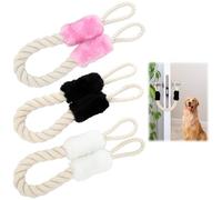 3 fermaporta a cricchetto, fermaporta di sicurezza per porta per bambini, in cotone, protezione per porta (nero/rosa/bianco)