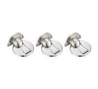 3 fermaporta magnetico a terra, fermaporta magnetico invisibile, fermaporta magnetico con supporto aperto (argento)
