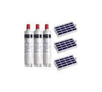 3 FILTRI ACQUA FRIGO WHIRLPOOL SBS200 + 3 ANTIBATTERICO MICROBAN 481248048172