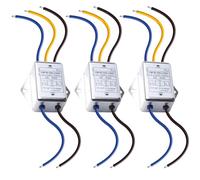 3 filtri EMI CW1B-10A-L - Filtro monofase 250 V 10 A, filtro elettromagnetico per la soppressione di disturbi impulsi continui e intermittenti