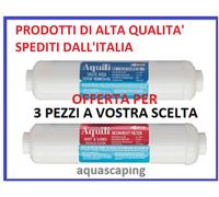3 Filtri in linea 2x10" carbone o sedimenti - ricambio osmosi inversa acquario