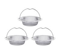 3 filtri per lavello, scolapasta, scolapiatti per lavello della cucina, scolapasta, residui di cibo, grondaia di scarico in acciaio inox