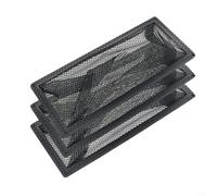 3 filtri per registro del pavimento, 10,2 x 25,4 cm, in rete di poliestere e PVC, coperture protettive per sistema di ventilazione domestica, colore nero (10,2 x 30,5 cm)