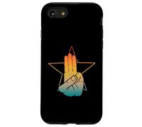 3 Finger Salute Tre Dita Politico-Simbolo Mano Lingua Custodia per iPhone SE (2020) / 7 / 8