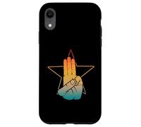 3 Finger Salute Tre Dita Politico-Simbolo Mano Lingua Custodia per iPhone XR