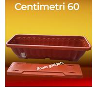3 Fioriere Balcone con Sottovaso a Incastro Sistema Riserva Acqua Lunghezza 60cm