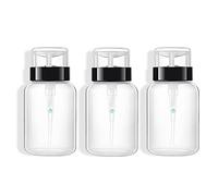 3 flaconi dispenser a pompa da 192,8 g, con chiusura a pressione, per smalti, struccanti, liquidi, per casa, cucina, salone, cosmetici, 200 ml