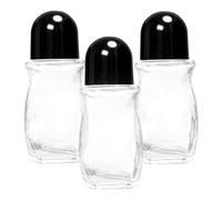 3 flaconi roll-on flaconi roll-on in vetro trasparente spesso da 50 ml per oli applicatore a sfera vuoto ricaricabile con fondo antiscivolo per oli essenziali solo flacone